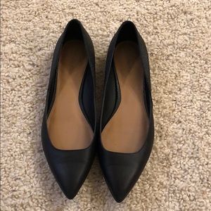 Black Calvin Klein leather flats size 8